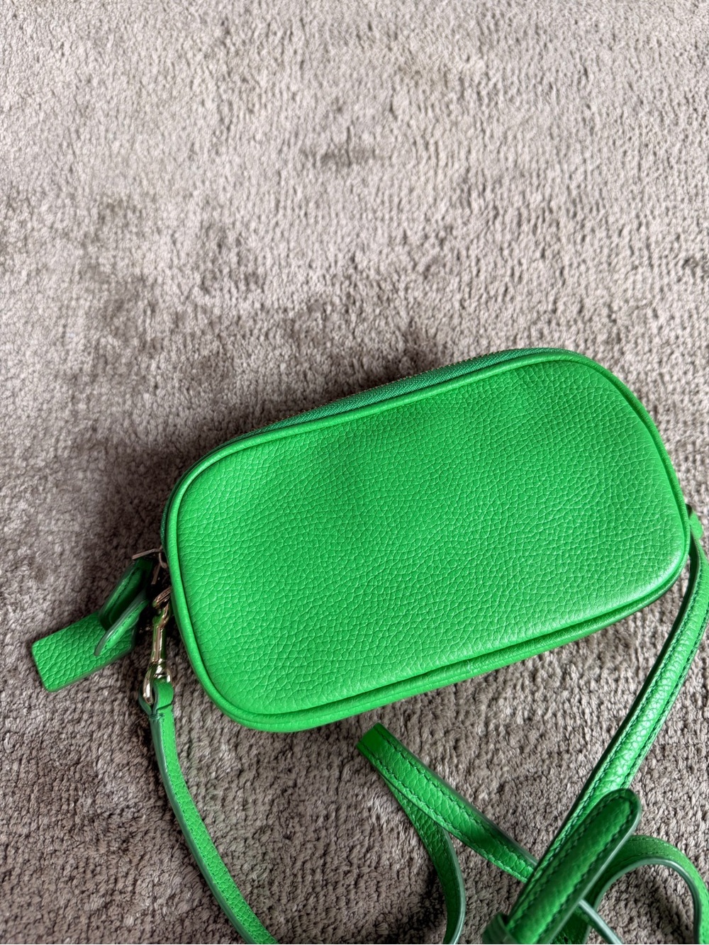Coach Bright Green Pebbled Leather Crossbody - Picture 5 of 5